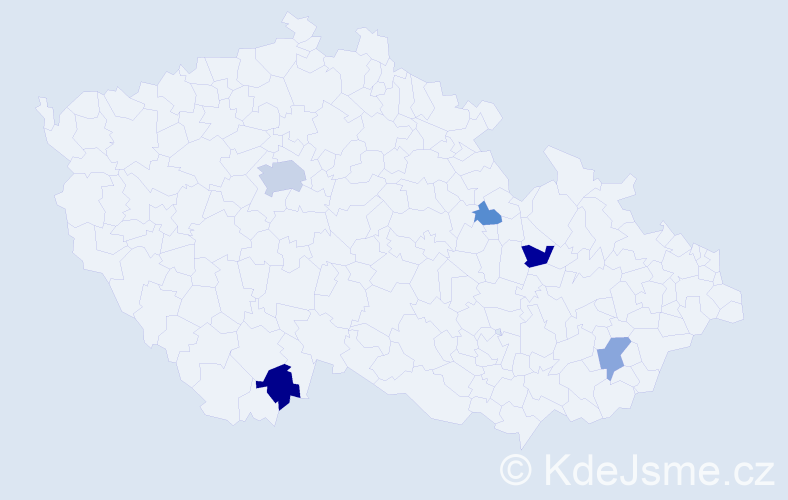 Příjmení: 'Castillo', počet výskytů 20 v celé ČR