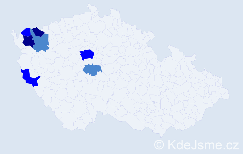 Příjmení: 'Tusjaková', počet výskytů 14 v celé ČR