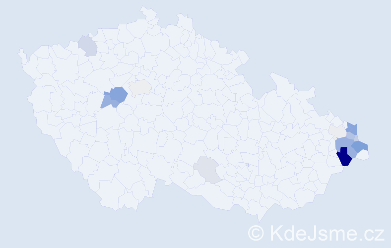 Příjmení: 'Pyško', počet výskytů 49 v celé ČR