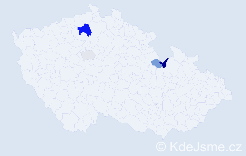 Příjmení: 'Wančová', počet výskytů 9 v celé ČR