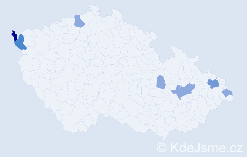 Příjmení: 'Grabová', počet výskytů 15 v celé ČR