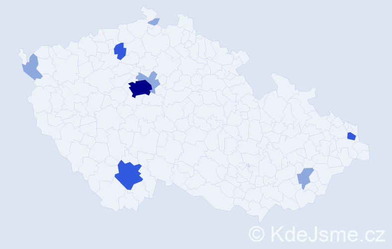 Příjmení: 'Reitz', počet výskytů 18 v celé ČR