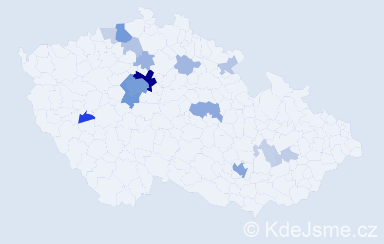 Příjmení: 'Biley', počet výskytů 62 v celé ČR