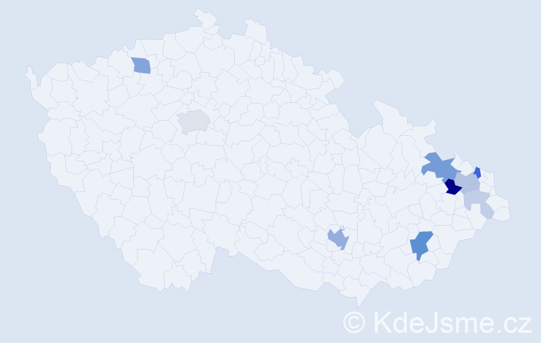Příjmení: 'Sajdová', počet výskytů 26 v celé ČR