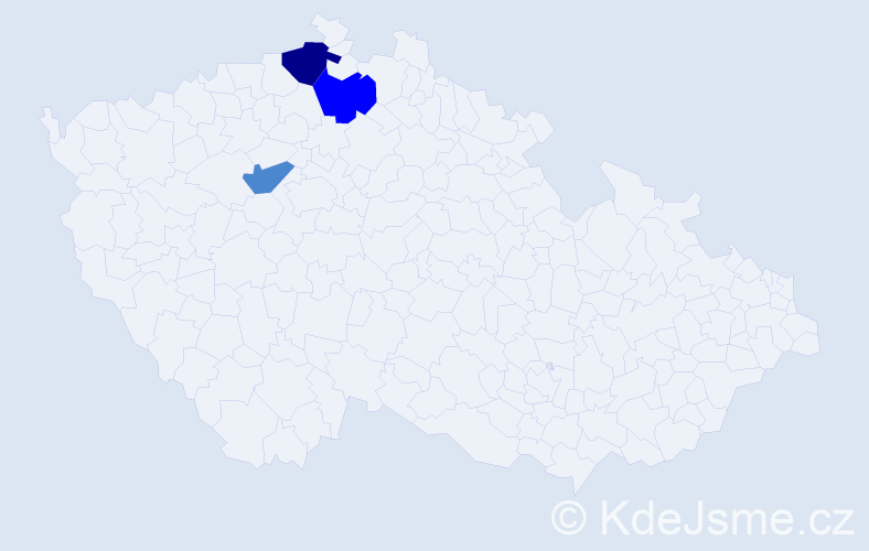 Příjmení: 'Valatová', počet výskytů 6 v celé ČR