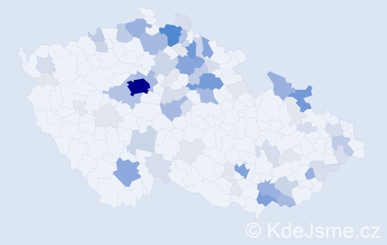 Příjmení: 'Kmínek', počet výskytů 299 v celé ČR