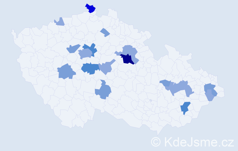 Příjmení: 'Votápka', počet výskytů 42 v celé ČR