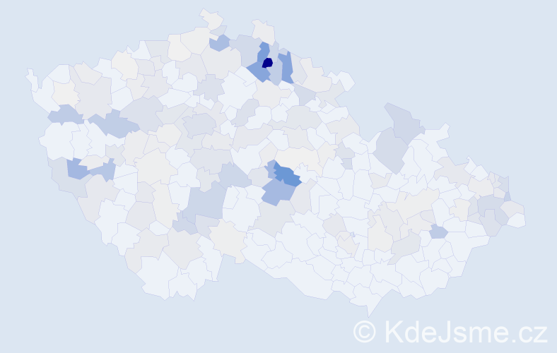 Příjmení: 'Halama', počet výskytů 696 v celé ČR