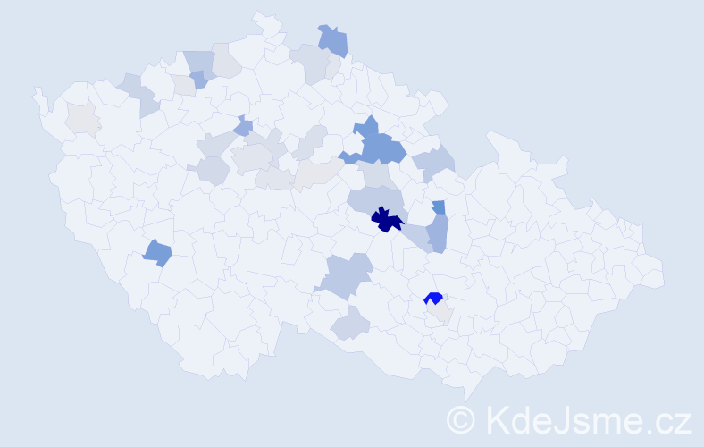 Příjmení: 'Homoláč', počet výskytů 114 v celé ČR