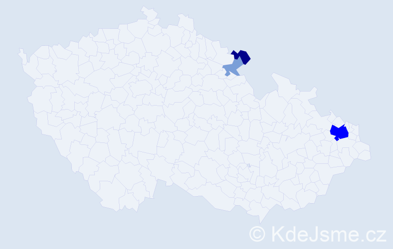 Příjmení: 'Andrž', počet výskytů 14 v celé ČR