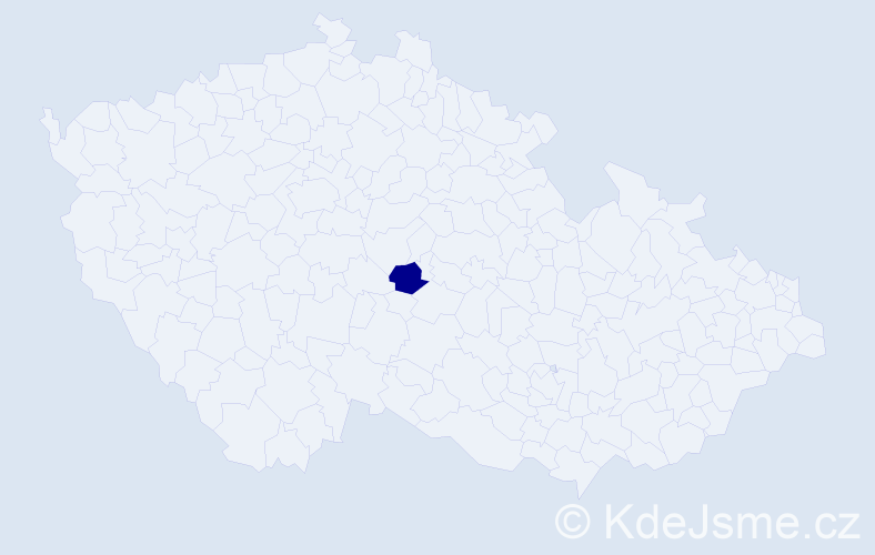 Příjmení: 'Kitlarová', počet výskytů 1 v celé ČR