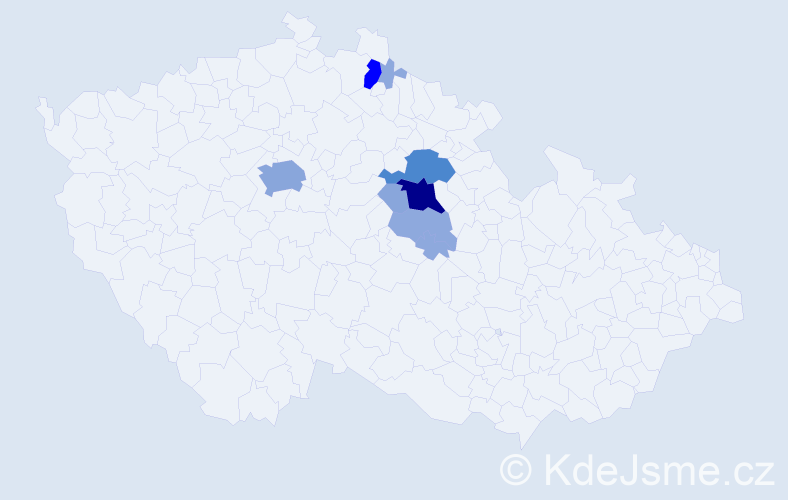 Příjmení: 'Frosch', počet výskytů 27 v celé ČR