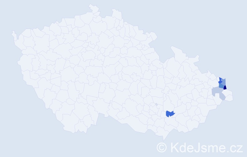 Příjmení: 'Porembski', počet výskytů 14 v celé ČR