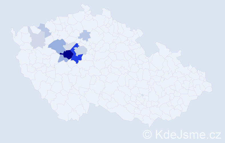Příjmení: 'Nejepsová', počet výskytů 40 v celé ČR