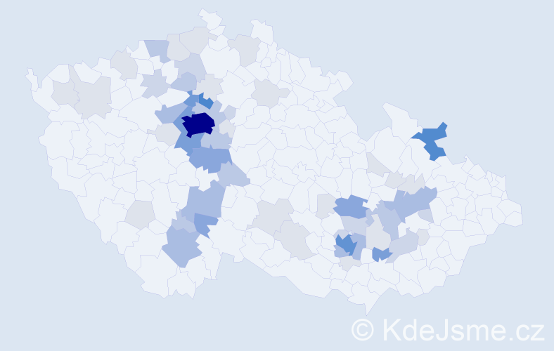 Příjmení: 'Cikánek', počet výskytů 184 v celé ČR