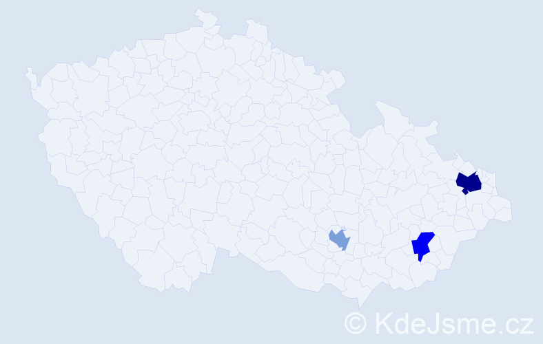 Příjmení: 'Mosor', počet výskytů 5 v celé ČR