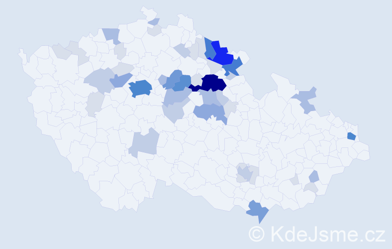 Příjmení: 'Radoňová', počet výskytů 158 v celé ČR
