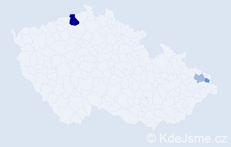 Příjmení: 'Tassanyiová', počet výskytů 5 v celé ČR