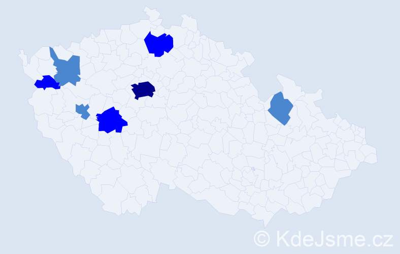 Příjmení: 'Hochmutová', počet výskytů 12 v celé ČR