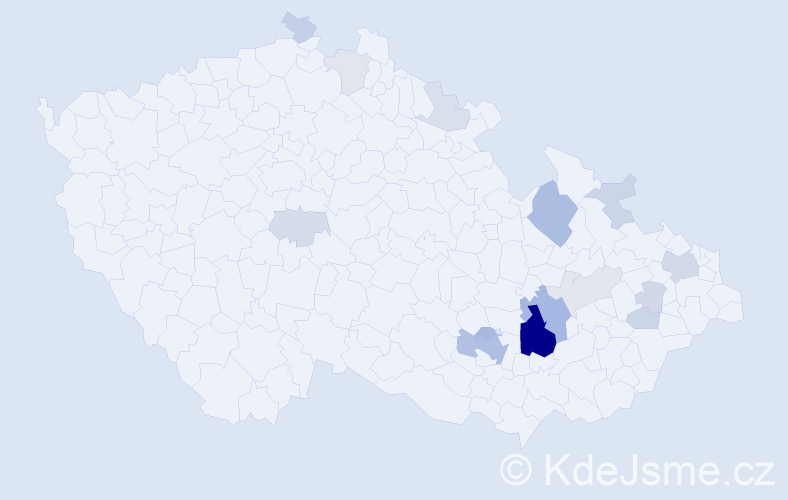 Příjmení: 'Pitela', počet výskytů 47 v celé ČR