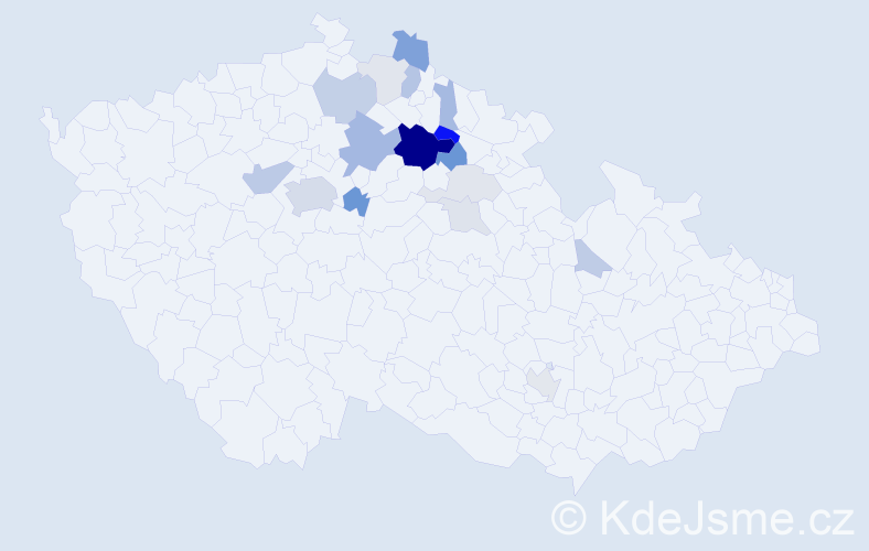 Příjmení: 'Rančák', počet výskytů 52 v celé ČR