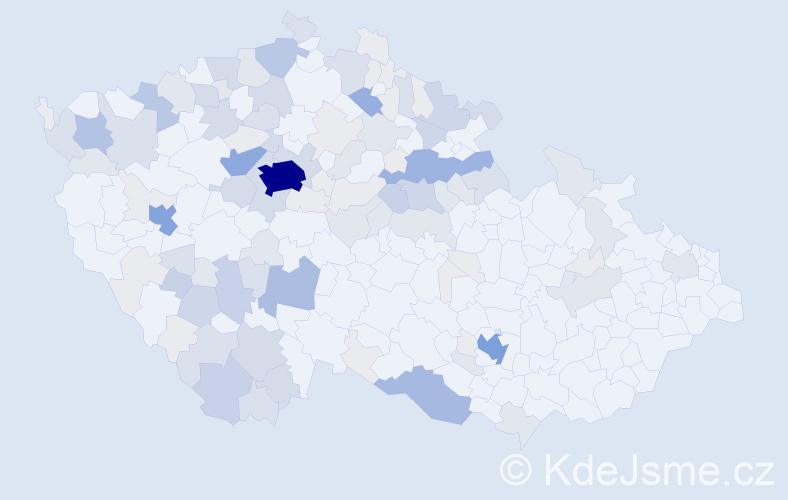 Příjmení: 'Brouček', počet výskytů 385 v celé ČR