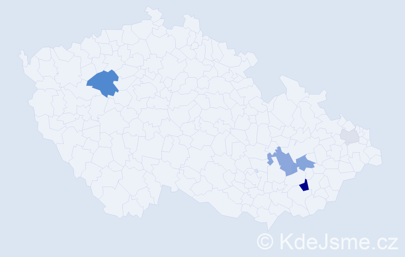 Příjmení: 'Valašek', počet výskytů 12 v celé ČR