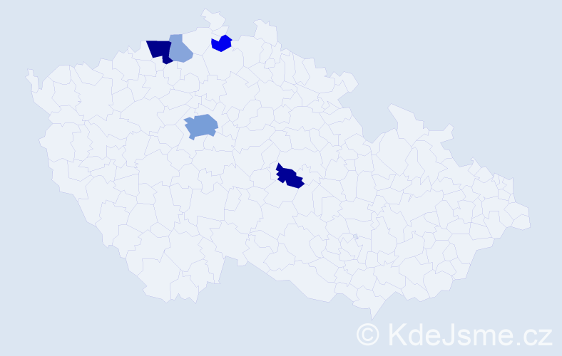 Příjmení: 'Strieglová', počet výskytů 16 v celé ČR