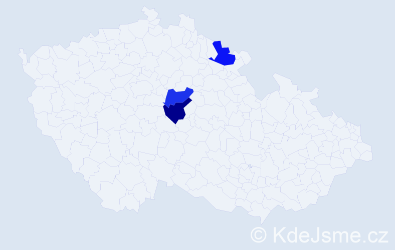 Příjmení: 'Stedrová', počet výskytů 3 v celé ČR