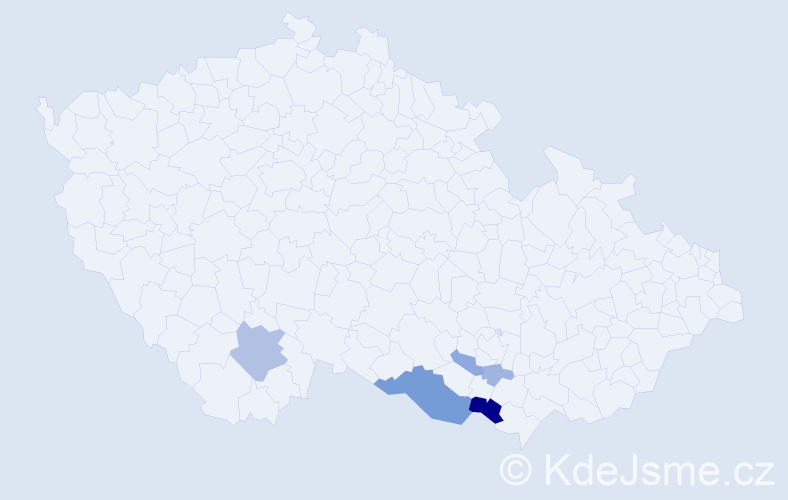 Příjmení: 'Schabatka', počet výskytů 14 v celé ČR