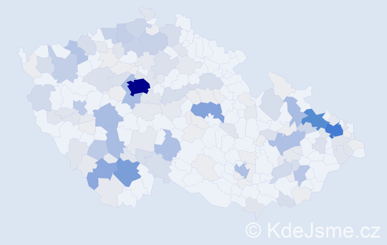 Příjmení: 'Pravda', počet výskytů 644 v celé ČR