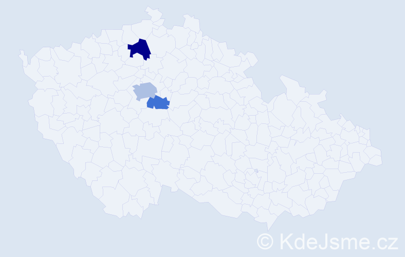 Příjmení: 'Dunčko', počet výskytů 6 v celé ČR