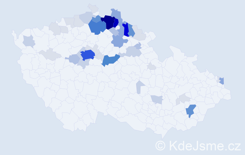 Příjmení: 'Hartig', počet výskytů 183 v celé ČR