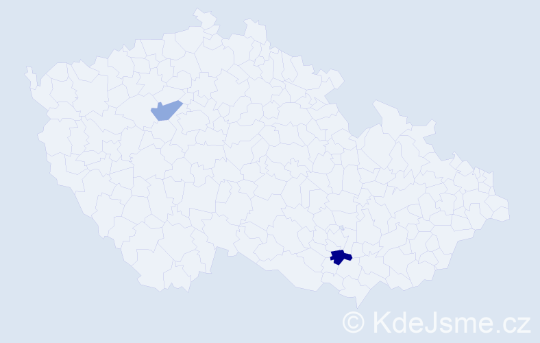 Příjmení: 'Gáčová', počet výskytů 6 v celé ČR