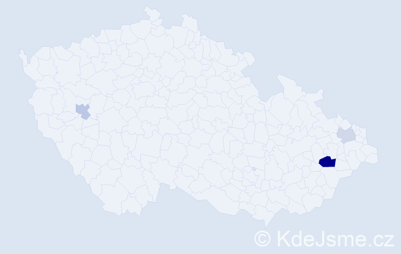 Příjmení: 'Federmann', počet výskytů 5 v celé ČR