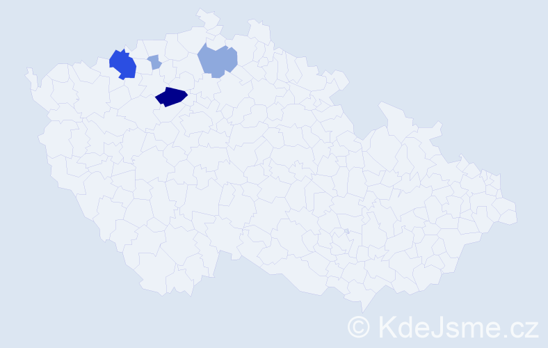Příjmení: 'Pruskavec', počet výskytů 15 v celé ČR