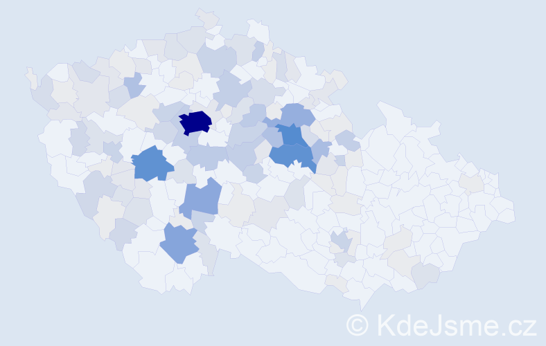 Příjmení: 'Petráňová', počet výskytů 490 v celé ČR