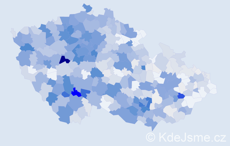 Příjmení: 'Hrdlička', počet výskytů 3319 v celé ČR