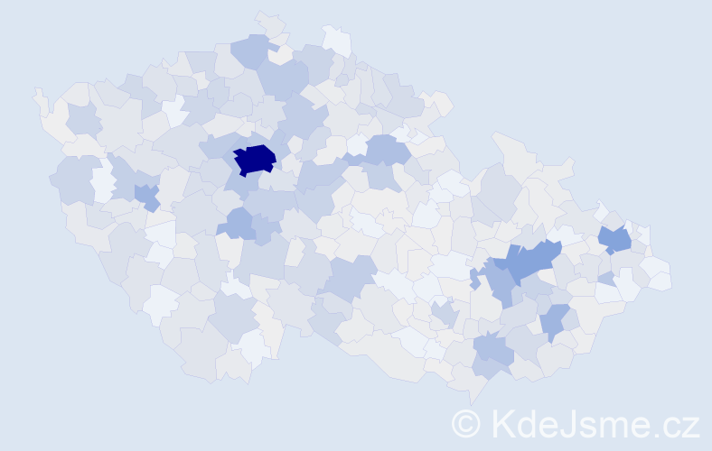 Příjmení: 'Křížková', počet výskytů 2186 v celé ČR