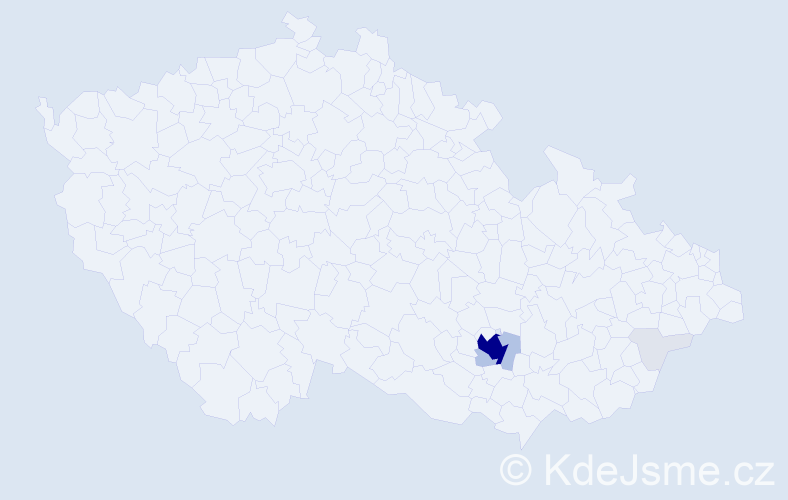 Příjmení: 'Zaplatilová', počet výskytů 37 v celé ČR