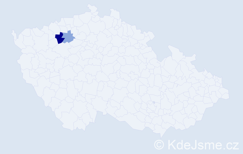 Příjmení: 'Kyjacová', počet výskytů 4 v celé ČR