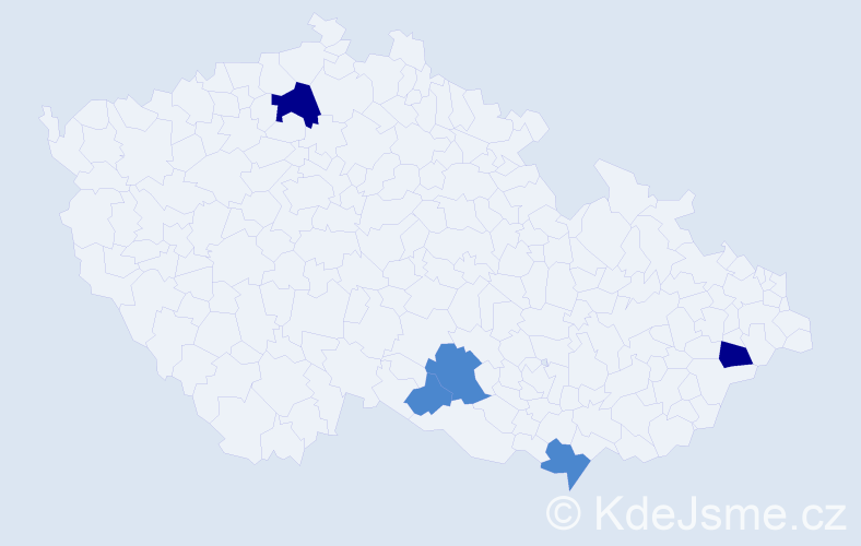 Příjmení: 'Trška', počet výskytů 9 v celé ČR