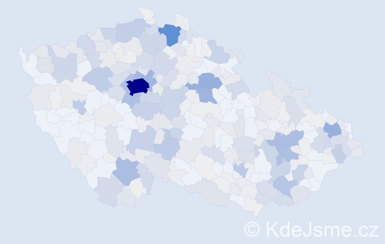 Příjmení: 'Kotek', počet výskytů 1485 v celé ČR