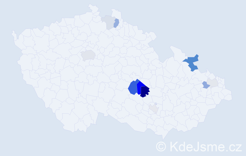 Příjmení: 'Tegzová', počet výskytů 26 v celé ČR