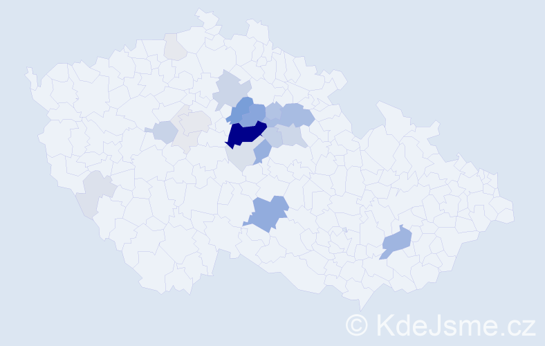 Příjmení: 'Podnecká', počet výskytů 82 v celé ČR