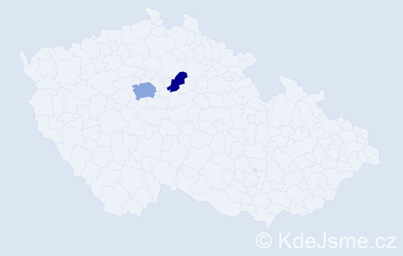 Příjmení: 'Duan', počet výskytů 5 v celé ČR