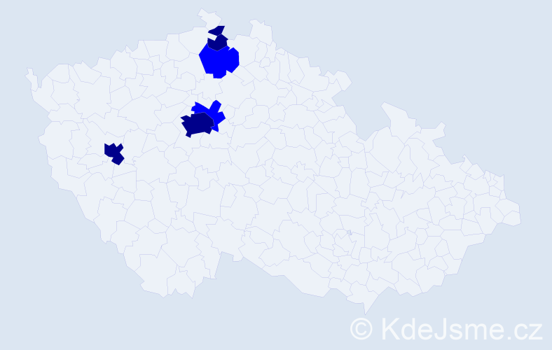 Příjmení: 'Feuereisl', počet výskytů 10 v celé ČR