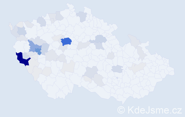 Příjmení: 'Královcová', počet výskytů 222 v celé ČR
