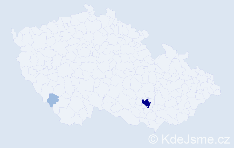 Příjmení: 'Lamparterová', počet výskytů 5 v celé ČR