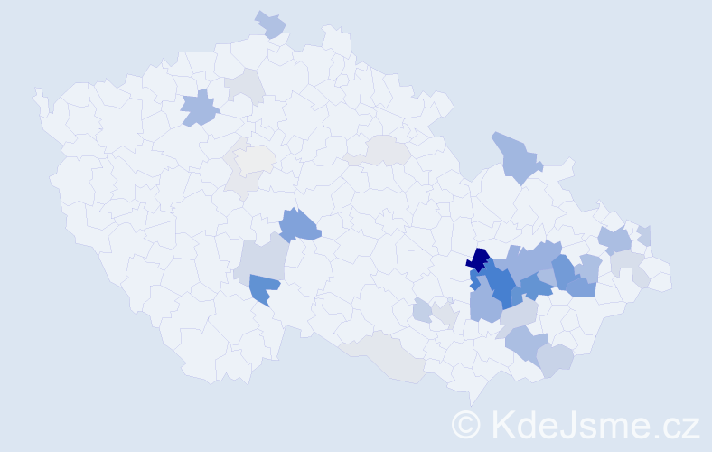Příjmení: 'Nevrlová', počet výskytů 120 v celé ČR